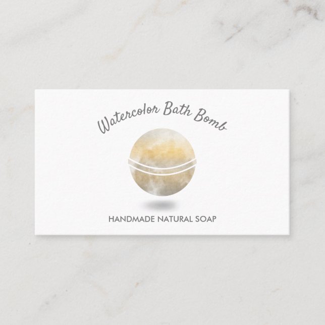 Bath Bomb Spa Natural Soap Gold Spa Business Card (Front)