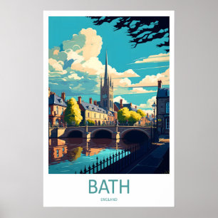 Bath England Travel Poster 1