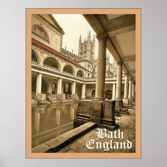 Bath ~ England ~ Vintage Travel Poster (Front)