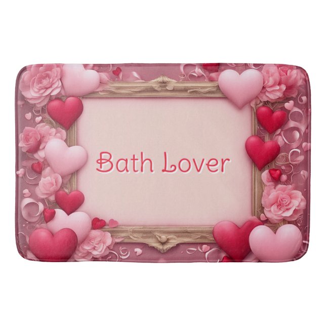 Bath Lover Valentine's Bath Mat (Front)