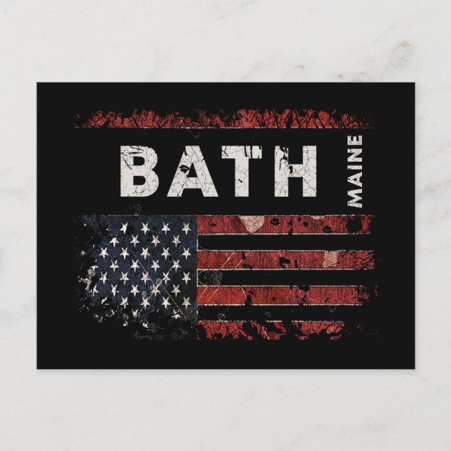 Bath Maine Postcard (Front)