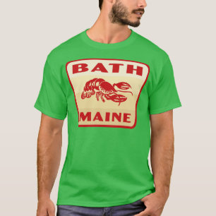 Bath Maine Retro Badge Tan T-Shirt