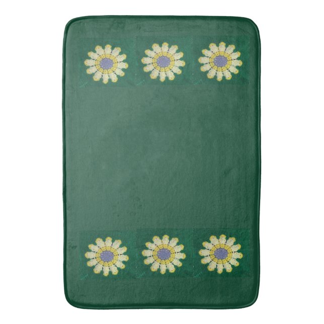 Bath Mat - Afghan Daisy (Front Vertical)