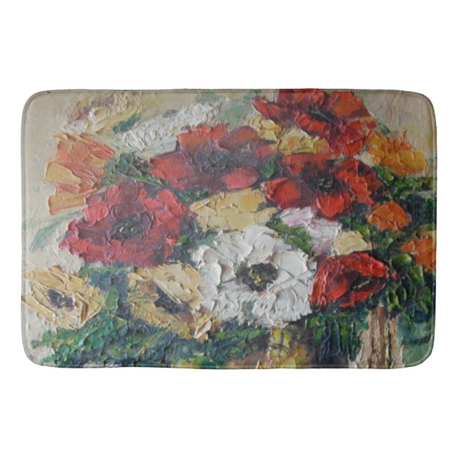 Bath Mat Ann Hayes Painting Flower Mix Delight (Front)
