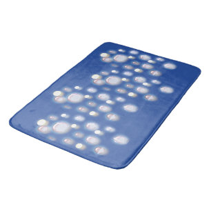 Bath Mat - Bubbles on Dark Blue