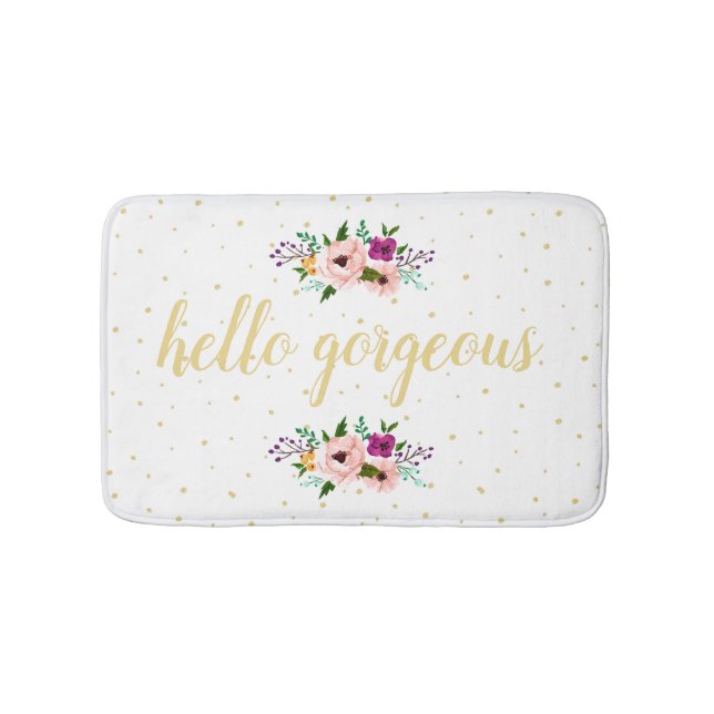 Bath Mat - Floral hello gorgeous (Front)