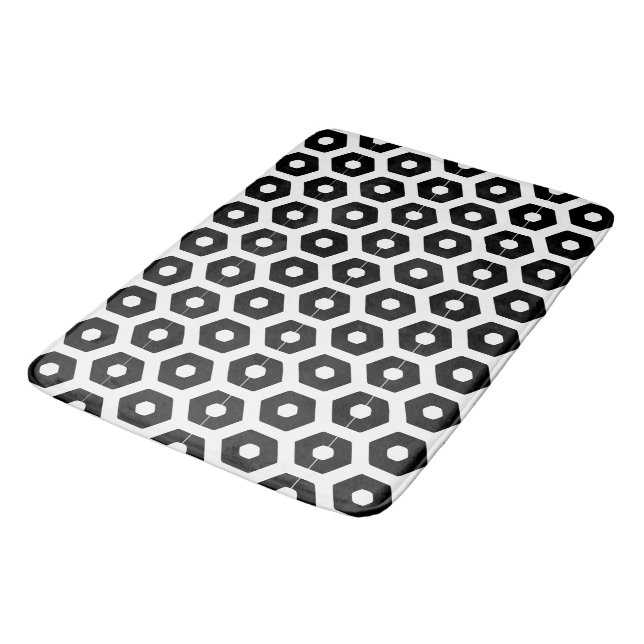 Bath Mat - Hexagons (Angled)