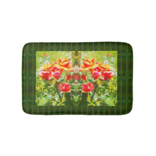 Bath Mat Orange Roses