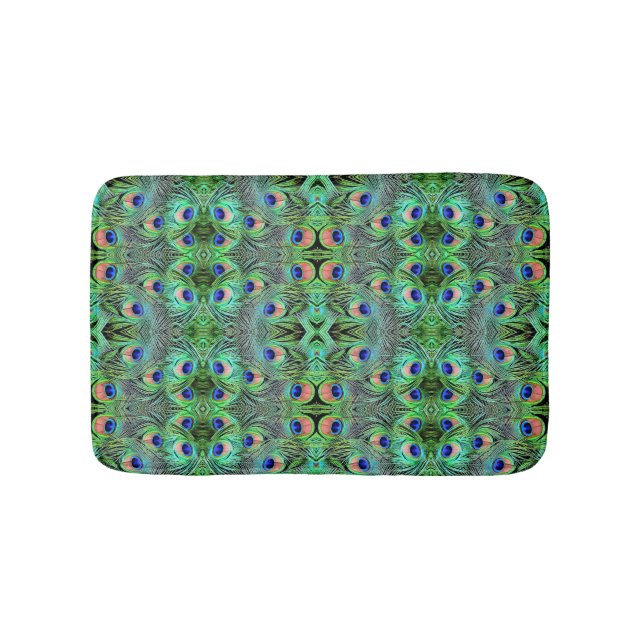 Bath Mat Peacock Feathers (Front)