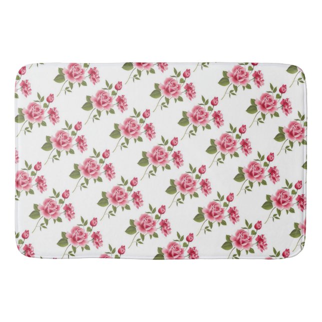 Bath Mat/Pink Roses Bath Mat (Front)