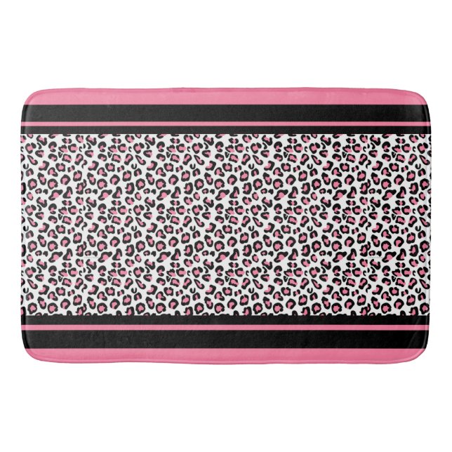 Bath Mat/Pink Zebra Pattern Mat (Front)