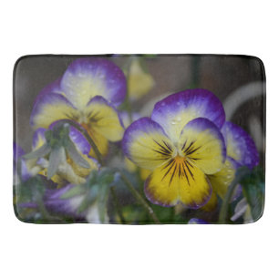 Bath Mat/Purple Pansy Bath Mat