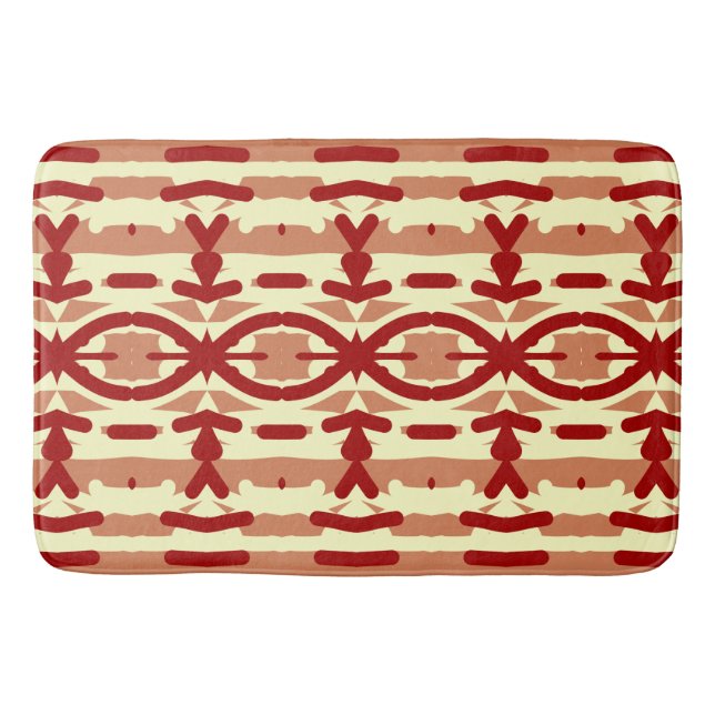 Bath Mat, Red colour modern classic design  Bath B Mat (Front)