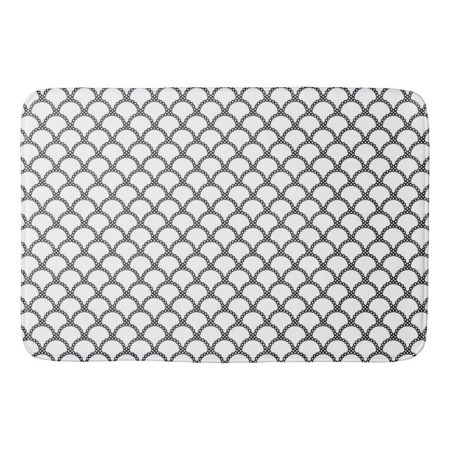 Bath Mat/White & Black Mat (Front)