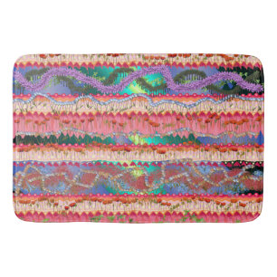Bath Mat with Colourful Abstract Design