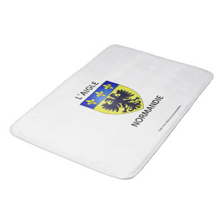 Bath mat with the coat of arms of L'Aigle Normandy
