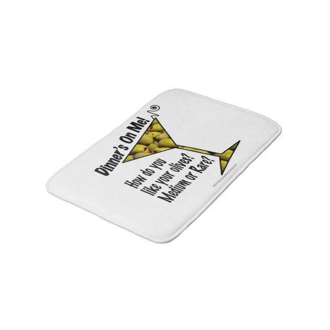BATH MATS - MEDIUM or RARE MARTINI OLIVES? (Angled)