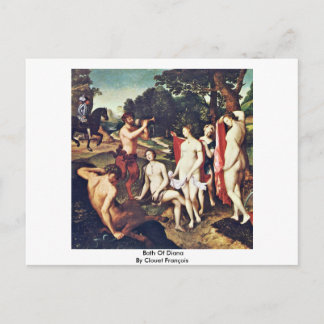 Bath Of Diana By Clouet François Postcard