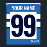 Bath Personalised Rugby Shirt Poster<br><div class="desc">Bath Personalised Rugby Shirt Poster</div>