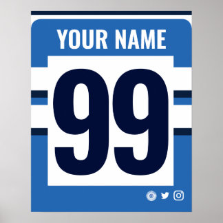 Bath Personalised Rugby Shirt Poster