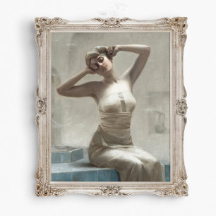 Bath Portrait Print, PRINTABLE Wall Art, Vintage Poster
