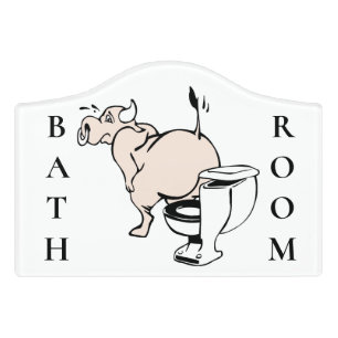Bath Room Door Sign