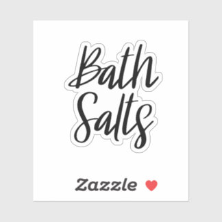 Bath Salts Storage Sticker