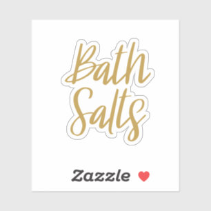 Bath Salts Storage Sticker