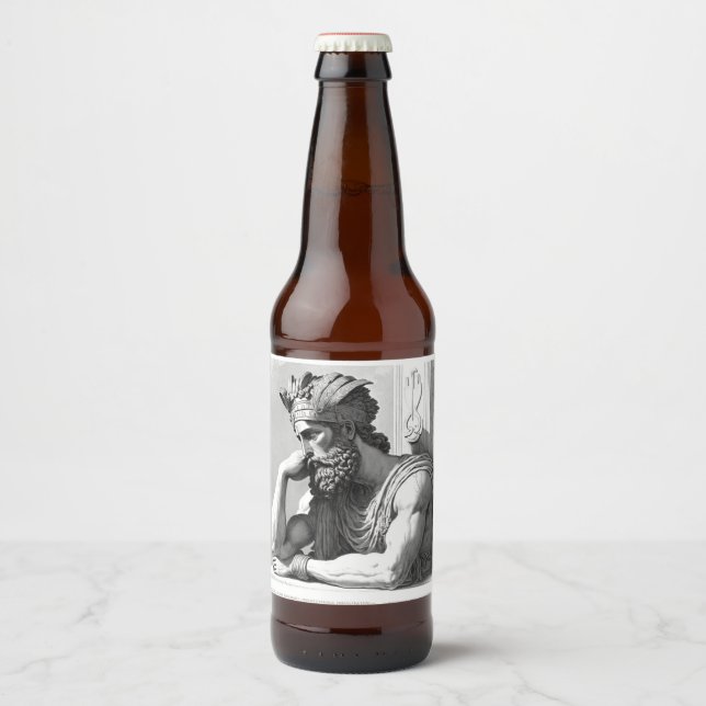 bath sign beer bottle label (Front)
