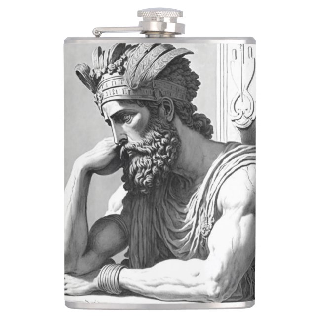 bath sign hip flask (Front)