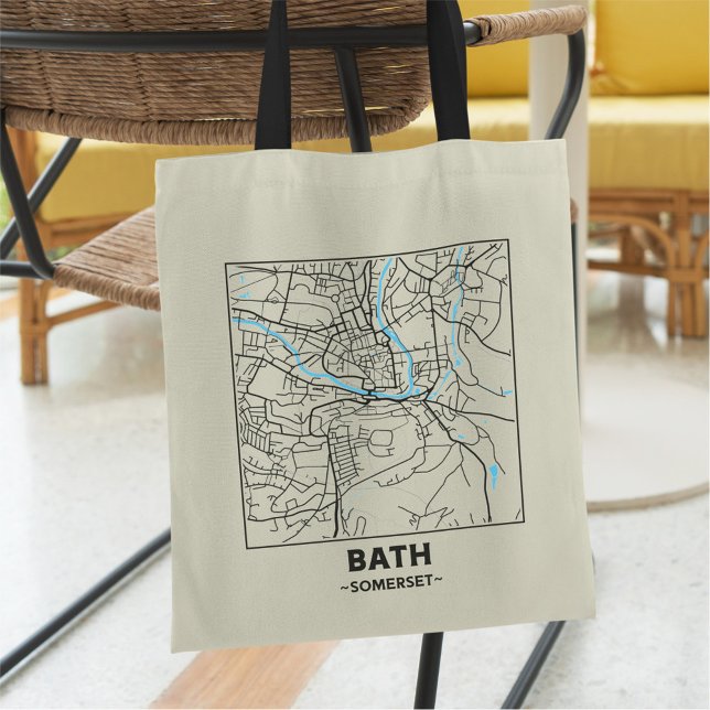 Bath, Somerset City Map Tote Bag (Creator Uploaded)