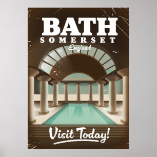 Bath Somerset England travel poster