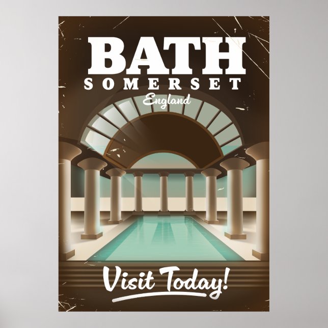 Bath Somerset England travel poster (Front)