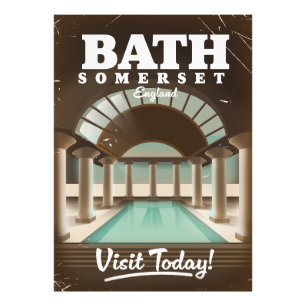Bath Somerset England travel poster