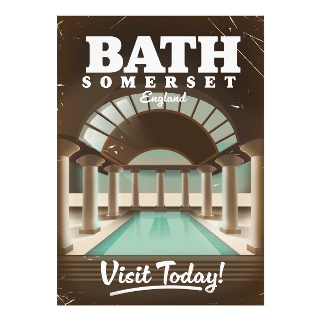 Bath Somerset England travel poster (Front)