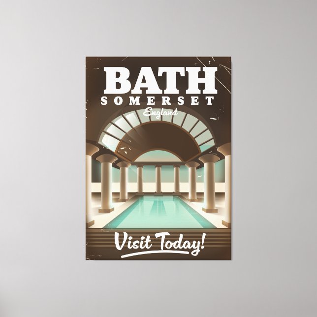 Bath Somerset England travel poster Canvas Print (Front)