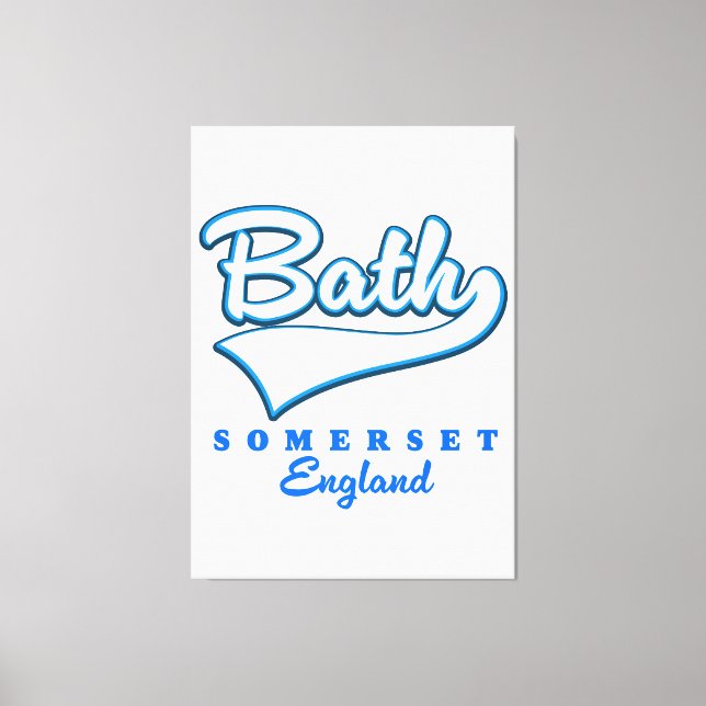 Bath Somerset travel logo Canvas Print (Front)