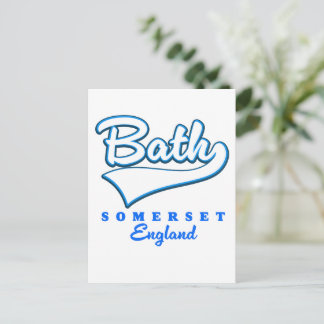 Bath Somerset travel logo Invitation Postcard