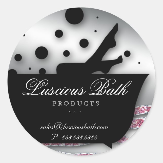 Bath Sticker Nail Salon Bubbles Pedicure Glitter (Front)