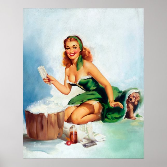 Bath Time Pin Up Poster (Front)