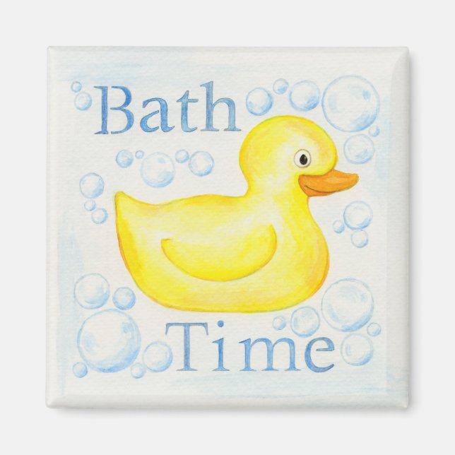 Bath Time Rubber Ducky magnet (Front)