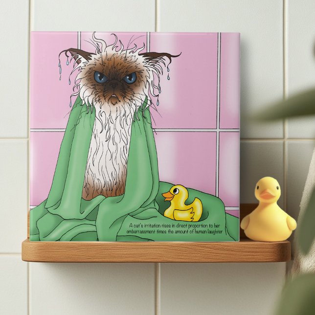 Bath Time Siamese Cat Tile (Creator Uploaded)