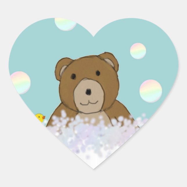 Bath Time Teddy Stickers (Front)