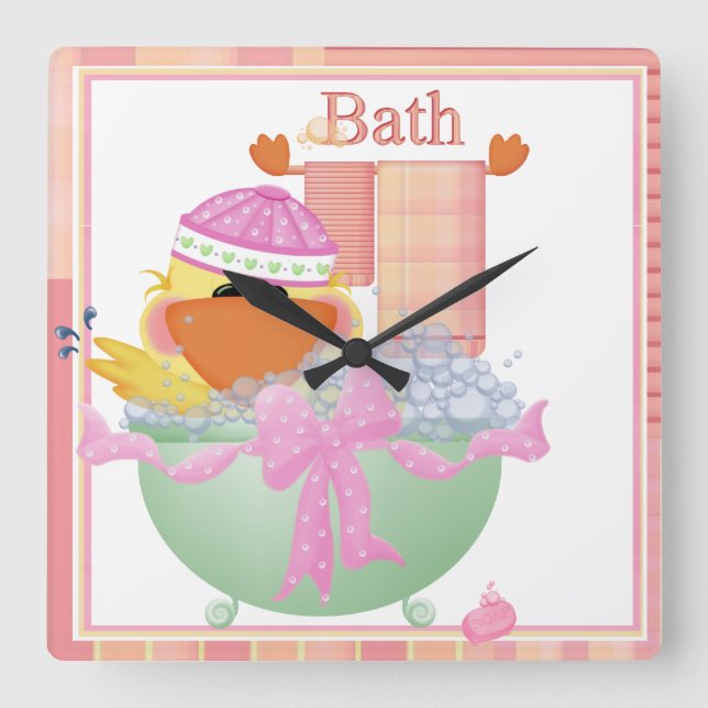 Bath Time Wall Clock (Front)
