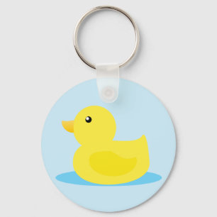 Bath Time Yellow Duck Key Ring