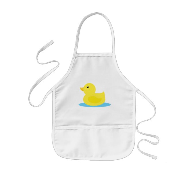 Bath Time Yellow Duck Kids Apron (Front)
