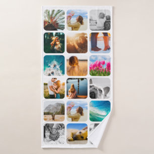 Bath Towel 18 Photo Rounded Template