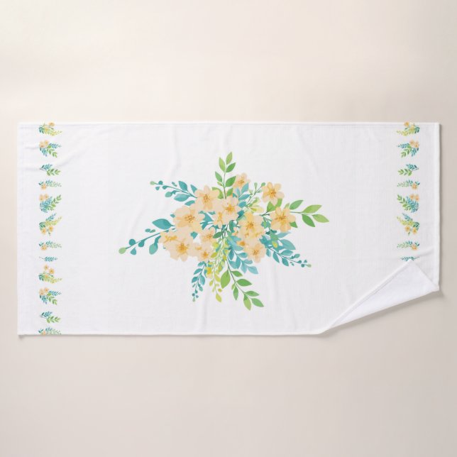 Bath towel "Flowers of the countryside" (Bath Towel)