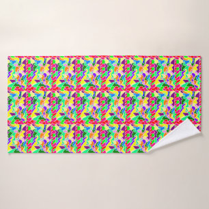 Bath Towel in bright bold colours lighter shades