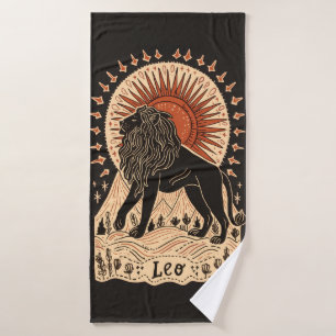 Bath Towel Leo Celestial Zodiac Art